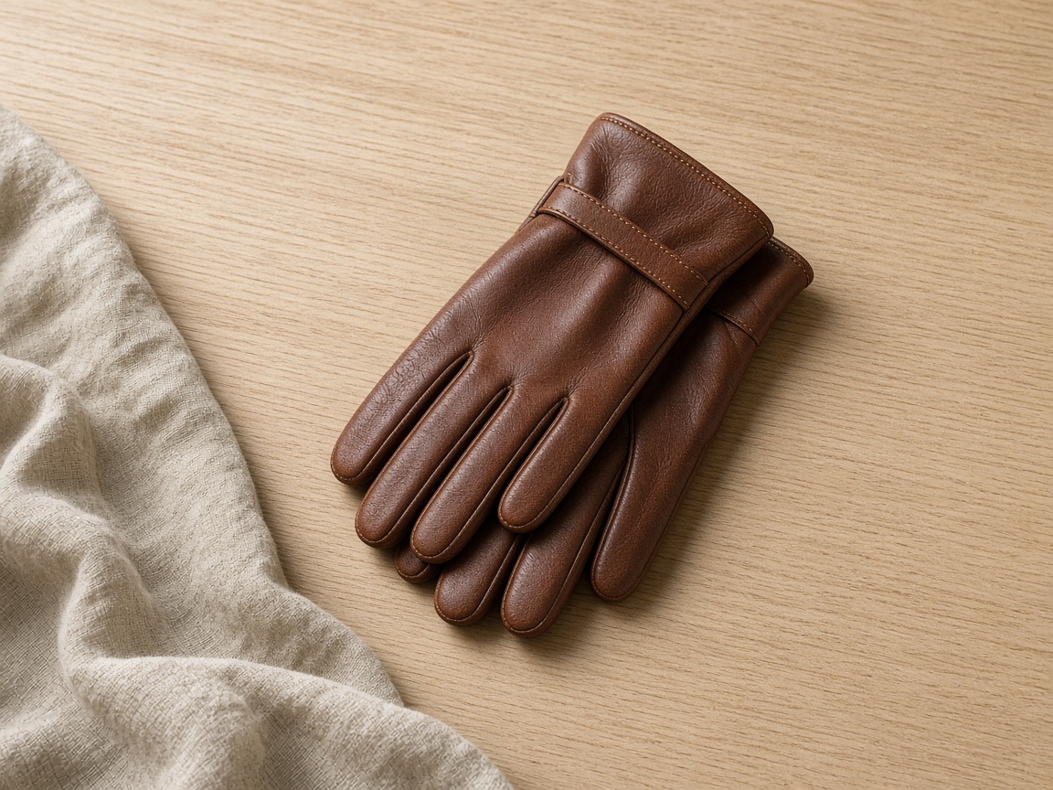 Leather on oak